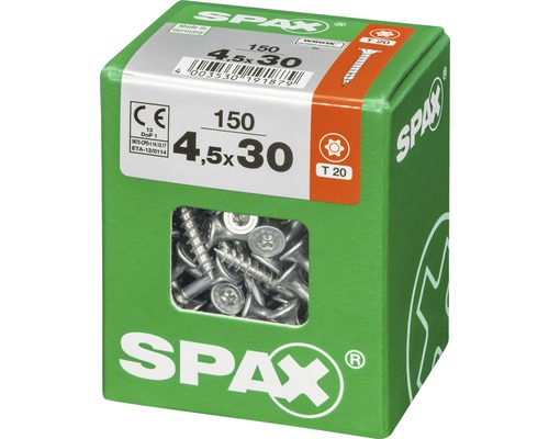 Spax Universalschrauben im Karton, 4,5x30 Millimeter, 150 Stück