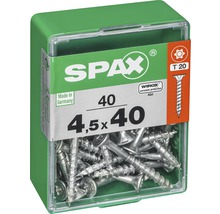 Spax Universalschraube Senkkopf Stahl gehärtet T 20, Holz-Teilgewinde 4,5x40 mm, 40 Stück-thumb-2