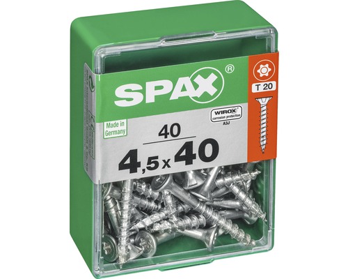 Spax Schrauben 4,5 x 40 mm in Kunststoffbox