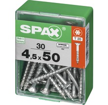 Spax Universalschraube Senkkopf Stahl gehärtet T 20, Holz-Teilgewinde 4,5x50 mm, 30 Stück-thumb-1
