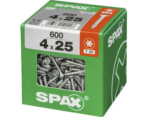 Spax Schrauben 4 x 25 Millimeter in Kartonverpackung