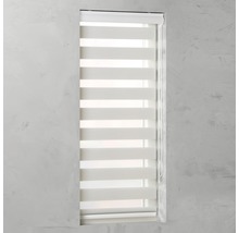 Fensterrollo mit horizontalen Streifen zur Lichtregulierung