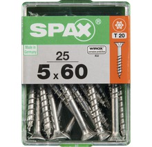Spax Universalschraube Senkkopf Stahl gehärtet T 20, Holz-Teilgewinde 5x60 mm, 25 Stück