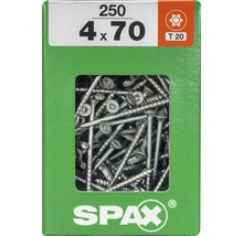 Spax Universalschraube Senkkopf Stahl gehärtet T 20, Holz-Teilgewinde 4x70 mm, 250 Stück