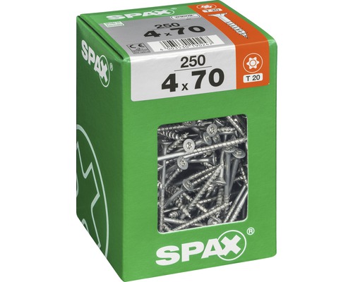 Spax Universalschrauben, 4 mal 70 Millimeter, 250 Stück, im Karton