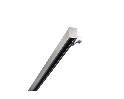 Vorhangschiene Smart Profil-Set 1-läufig edelstahl-optik 200 cm Gardinenschiene aus Metall mit Befestigung