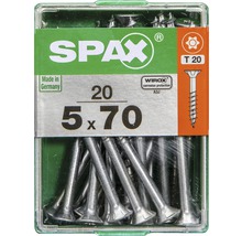 Spax Universalschraube Senkkopf Stahl gehärtet T 20, Holz-Teilgewinde 5x70 mm, 20 Stück