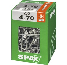 Spax Universalschraube Senkkopf Stahl gehärtet T 20, Holz-Teilgewinde 4x70 mm, 250 Stück