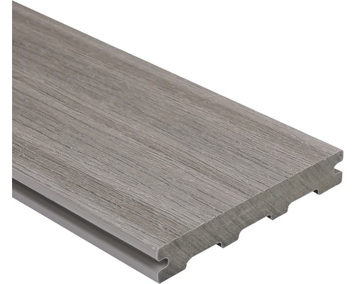 Konsta WPC Terrassendiele Nativo Eiche hellgrau Usedwood Vollprofil beschichtet 3000 x 142 x 22,5 mm Terrassendiele aus Holzverbundwerkstoff