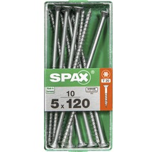 Spax Universalschraube Senkkopf Stahl gehärtet T 20, Holz-Teilgewinde 5x120 mm, 10 Stück