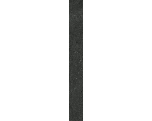 Feinsteinzeug Sockelfliese Cult Anthracite 7,2x60 cm Dunkle, rechteckige Bodenfliese
