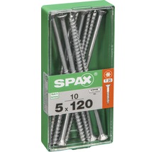 Spax Universalschraube Senkkopf Stahl gehärtet T 20, Holz-Teilgewinde 5x120 mm, 10 Stück