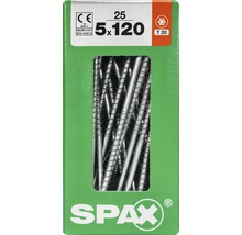 Spax Universalschraube Senkkopf Stahl gehärtet T 20, Holz-Teilgewinde 5x120 mm, 25 Stück