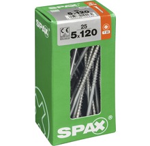 Spax Universalschraube Senkkopf Stahl gehärtet T 20, Holz-Teilgewinde 5x120 mm, 25 Stück