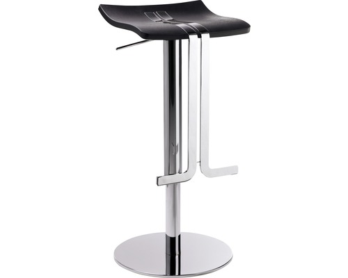 Barhocker Mayer Sitzmöbel myWAVE 1208-01-677 39x39x86 cm Gestell chromoptik Sitz Kunststoff schwarz