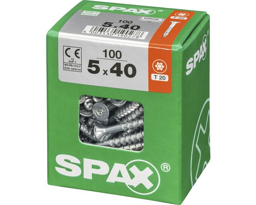 Spax Universalschrauben, 5 mal 40 Millimeter, 100 Stück