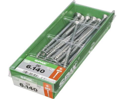 Spax Schrauben 6x140 Millimeter im Karton
