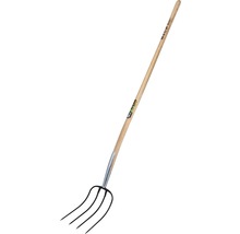 Mistgabel mit Holzstiel und vier Zinken