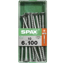 Spax Universalschraube Senkkopf Stahl gehärtet T 30, Holz-Teilgewinde 6x100 mm, 10 Stück