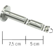 Wandträger 2-läufig für Memphis edelstahl-optik Ø 16 mm-thumb-1