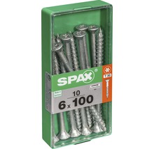 Spax Universalschraube Senkkopf Stahl gehärtet T 30, Holz-Teilgewinde 6x100 mm, 10 Stück
