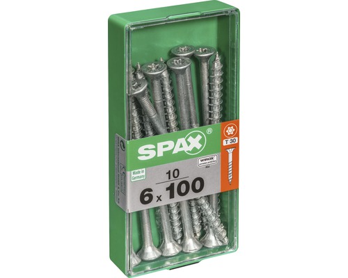 Spax Schrauben 6x100 Millimeter in einer Verpackung