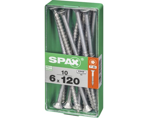 Paket mit zehn Spaax Schrauben 6 x 120 Millimeter