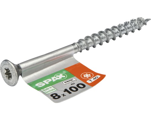 Spax Universalschraube Senkkopf Stahl gehärtet T 40, Holz-Teilgewinde 8x100 mm, 1 Stück-0
