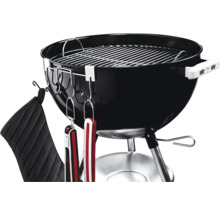 Kugelgrill mit Grillrost, Besteckhaltern und Topflappen