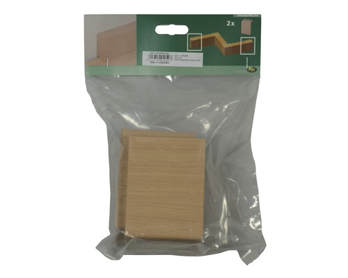 Sockelleisten Eckstück aus Holz in Verpackung