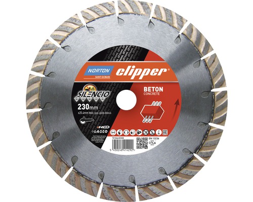 Diamanttrennscheibe Norton Clipper Extreme Beton Silencio Ø 230 mm, 1 Stück Norton Clipper Trennscheibe Beton, 230 mm Durchmesser