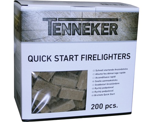 Anzünder Tenneker® Öko 200 Stück Packung Tenneker Quick Start Anzündsticks mit 200 Stück