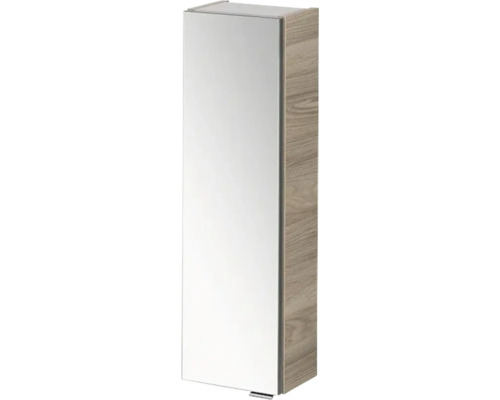 Hängeschrank FACKELMANN Luxor mit Spiegeltür 20x68 cm esche grau Spiegelschrank für Badezimmer mit Holzdekor
