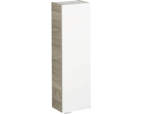 Hängeschrank Fackelmann Luxor rechts 68x20x16 cm weiß/esche grau Hochschrank mit Tür und Holzstruktur