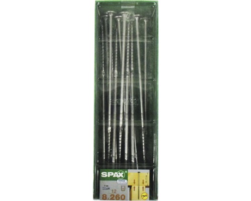 Spax Holzbauschraube Hi.Force, Tellerkopf T 40, Holz-Teilgewinde, 8x260 mm, 12 Stück Spax Holzbauschraube Hi.Force, Tellerkopf T 40, Holz-Teilgewinde, 8x260 mm, 12 Stück