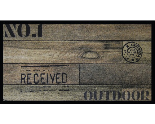 Schmutzfangläufer Création Outdoor Wood braun 66x120 cm