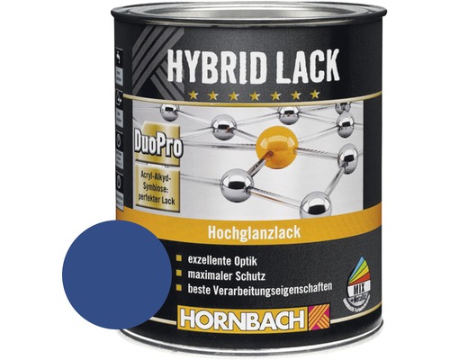 HORNBACH Buntlack Hybridlack Möbellack glänzend RAL 5010 enzianblau 375 ml