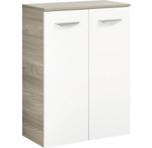 Midischrank Fackelmann Luxor mit 2 Türen 60,5x83x32 cm weiß/esche grau-thumb-0 Midischrank Fackelmann Luxor mit 2 Türen 60,5x83x32 cm weiß/esche grau-thumb-0