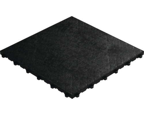 Klickfliese Kunststoff florco floor 40x40 cm schwarz Schwarze Bodenfliese mit Klicksystem