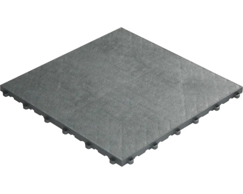 Gartenfliese Klicksystem Polypropylen (PP) 40 x 40 cm grau Graue Bodenfliese aus Kunststoff