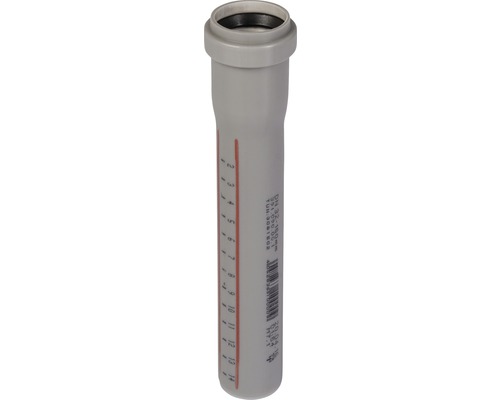 HT Rohr DN 32 mm L = 150 mm Graues Fallrohr mit Markierungen zur Rohrabschneidung