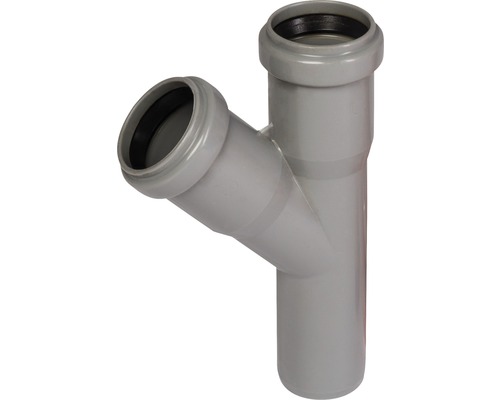 HT-EA Abzweig 45° DN 32/32 mm Graues Y-Stück-Rohrverbinder aus Kunststoff