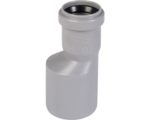 HT-R Reduzierung DN 50 mm / 32 mm Abwasserrohr-Reduzierstück DN 50 x 32 aus Kunststoff
