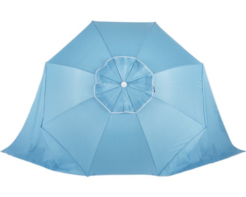 Sonnenschirm Marktschirm Garden Place mit Seitenwänden Ø 200 cm Polyester blau Draufsicht eines hellen Sonnenschirms