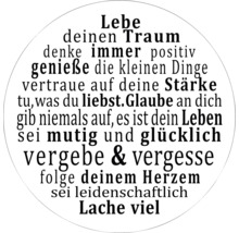 Dekoration mit Motivationssprüchen