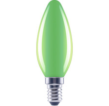 Grüne Kerzenlampe mit E14 Sockel