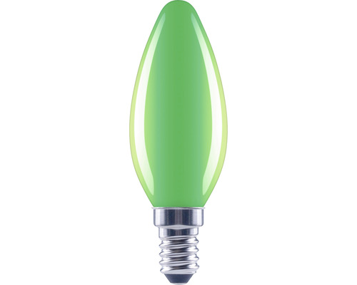 FLAIR LED Kerzenlampe C35 E14/2W grün Grüne Kerzenlampe mit E14 Sockel