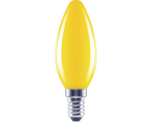 FLAIR LED Kerzenlampe C35 E14/2W gelb Gelbe Kerzenlampe mit E14 Sockel