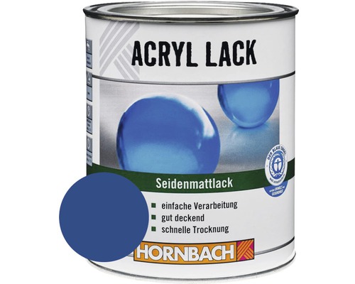 HORNBACH Buntlack Acryllack seidenmatt enzianblau 750 ml HORNBACH Buntlack Acryllack seidenmatt enzianblau 750 ml