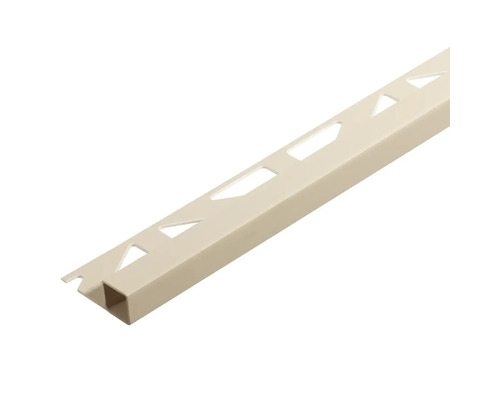 Dekoprofil Dural Squareline DPSP 1131 PVC jasmin 250 cm Fliesenabschlussprofil aus Kunststoff mit Aussparungen